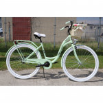 Mestský retro bicykel 28" Lavida 1-prevodový Mätový biele kolesá